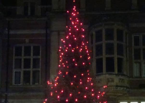 The Tree of Light outside Leamington Town Hall.