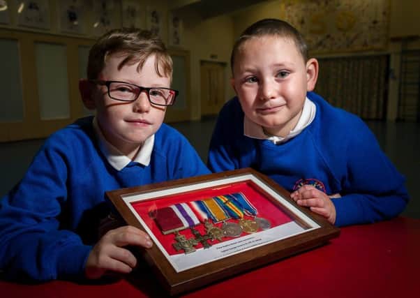 Telford pupils Nathan & Rhys Iredale's great great uncle was awarded six medals for his service in the First World War. NNL-170711-225438009
