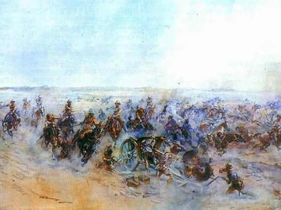 Lady Butler's painting of the Charge at Huj