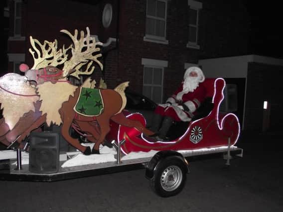 Santa and his sleigh in a previous visit to Kenilworth