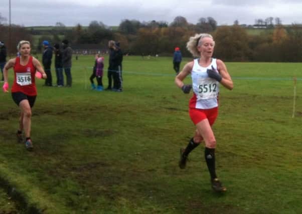 Monica Williamson on her way to a fourth-placed finish for England in Derry. Picture submitted