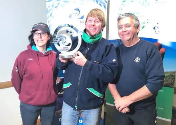 Mike Bedding, centre, celebrates his 2017 Riverfest victory. Picture: The Angling Trust